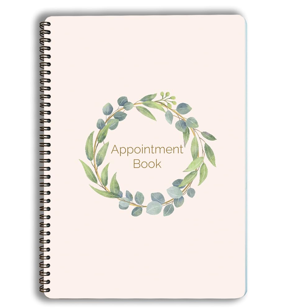 Appointment Book 104 pages 4 Columns per Page Undated Salons, Spas/Hair & Beauty 15 Minute Hourly Daily Planner 6am to 9pm Schedule Book Organisation Books Spiral Wire Bound #1587