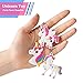 Aitey Unicorn Party Favors Supplies, Rainbow Birthday Theme Assorted Kit, Bracelets, Rings and Keychains Bulk Toys for Carnival Prizes for Kids and Girls (60 Pack