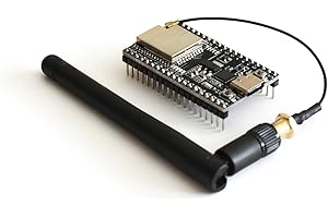 IoTCrazy ESP32-WROOM-32U Dev Board with 3dBi Antenna, Dual-Core WiFi + Bluetooth Module, Micro USB, Long Range ESP32 IoT Deve