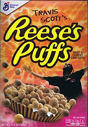 NEW SEALED General Mills Travis Scott Reese's Puffs Cereal 11.5 oz