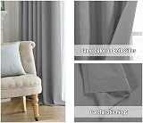 BellaHills 90 Drop Pencil Pleat Curtain Panels Grey 2 Pieces view 6