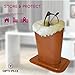 Plush Lined Eyeglass Holder Stand | Glasses Holder Case For Desk And Night Stand | Safely Protects And Stores Eyewear, iPhones And Supplies | Black