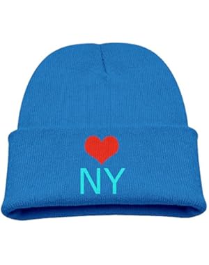 I Love NY-Vector Best City Newyork Design Child Cute Knit Beanie Cap Baby Wool Knitting Winter Spring Warm Soft