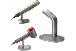OCXLLEATLY Hair Straightener Stand for Dyson Airstrait, Aluminum Alloy Hairdryer Holder Countertop Storage Rack Compatible with Dyson Supersonic HD Hairdryer Styler Accessories (Gray)