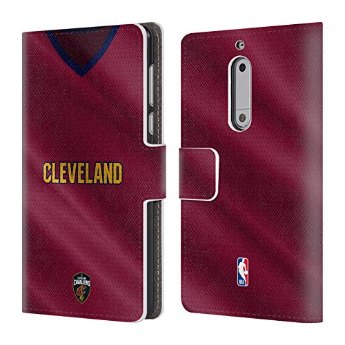Official NBA Road Jersey 2018/19 Cleveland Cavaliers Leather Book Wallet Case Cover for Nokia 5