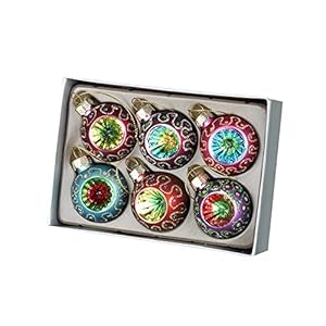 Hemel stuurt Set van 6 kleurrijke traditionele Baubles