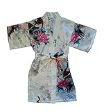A-wind Girls' Satin Kimono Robe For Spa Party Wedding Birthday