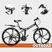 Outroad Mountain Bike 6 Spoke 21 Speed 700CC Double Disc Brake Folding Bike (Black/Orange)thumb 2
