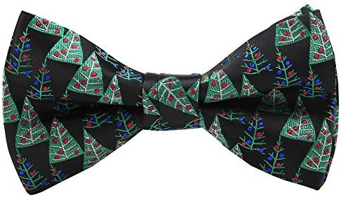 Men's Woven Christmas Designer Bowties Pre-tied Adjustable Neck Handmade Pattern