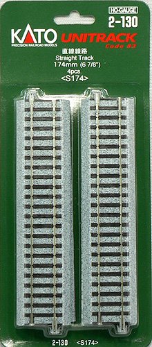 Kato 2-130 HO Unitrack 174mm 6 7/8in Straight 4pcs
