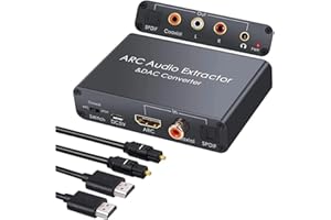 Converter HDMI-Compatible Audio Adapter DAC ARC L/R Coaxial SPDIF Jack Extractor Return Channel 3.5mm Headphone for TV