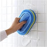 KOKSI Cleaning Brush for Bathroom Kitchen Bathtub Toilet Cleaner All Purpose Shower Sponge Scrubbing Brush with Ergonomic Han