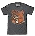 Tee Luv Men's Count Chocula Shirt - Distressed Monster Cereal Logo T-Shirt, Charcoal Heather, M