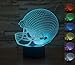 FLYMEI 3D Optical Illusion Desk Lamp Unique Night Light for Home Decor 7 Colors Changing USB Powered Touch Button LED Table Lamp - BEST Gift for Kids/ Friends/ Birthdays/Holidays (Football Helmet)