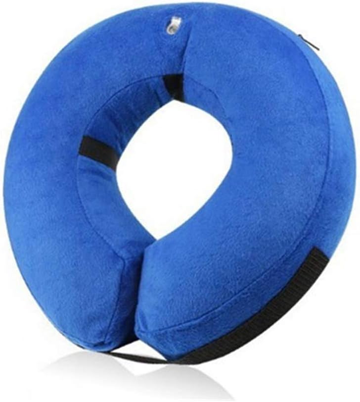 HanDingSM Inflatable pet collar neck collar,Protective Inflatable Dogs Collar,Protective sleeve for postoperative pets,Dogs Beauty Protection Collar (L, Blue)