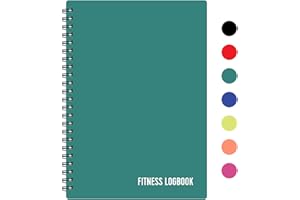 Fitness Logbook for Women & Men - A5 Undated Workout Journal, Planner Log Book to Track Weight Loss, Muscle Gain, Gym Exercis