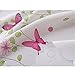 Pannow Butterfly Flowers Printed Semi-Blackout Curtains with Hooks Girls Room Curtain Panels for Bedroom Living Room Kids Room or Nursery Window Drapes - 39