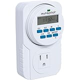 Autopilot TM01715D Dual Outlet 7-Day Grounded Digital Programmable Timer, 1725W, 15A, 1 Second On/Off