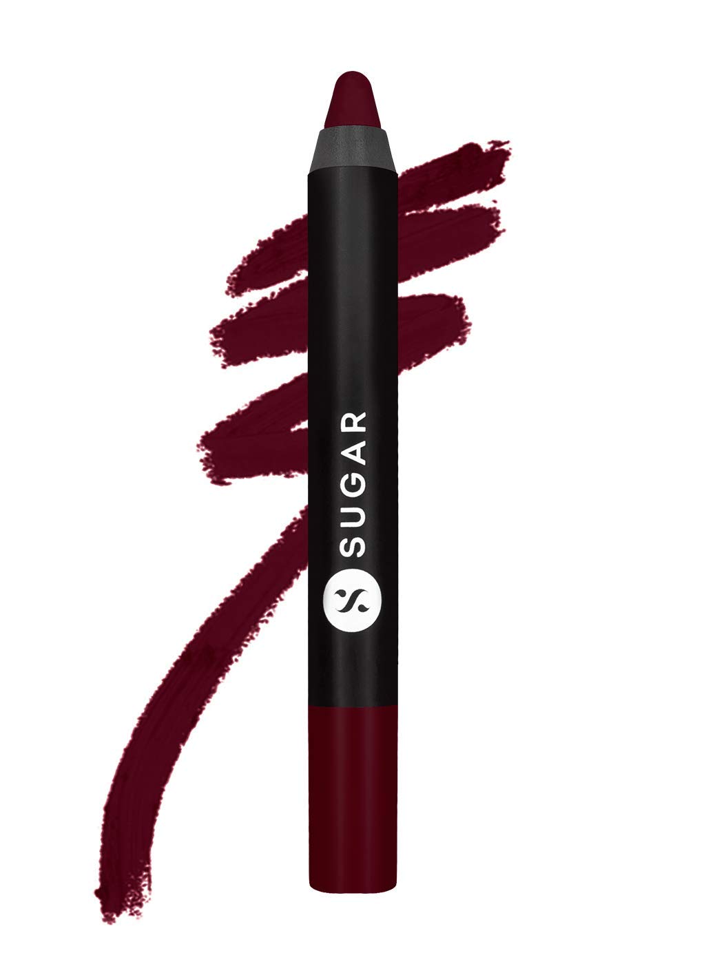 SUGAR Cosmetics Matte As Hell Crayon Lipstick - 24 Rachel Berry (Deep Berry)