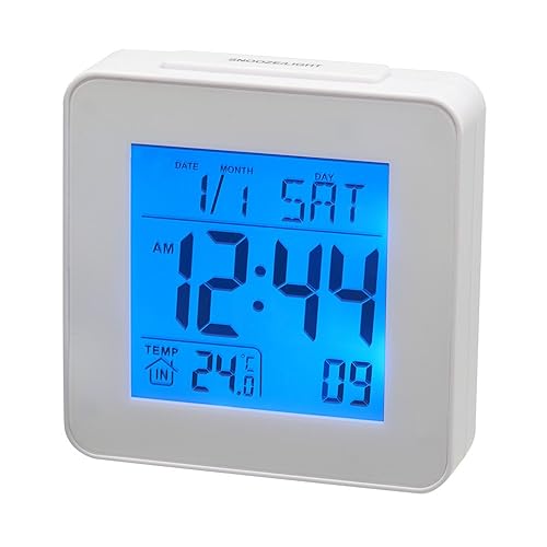 Acctim 71820 Sandby Radio Controlled LCD Alarm Clock in Grey Amazon.co