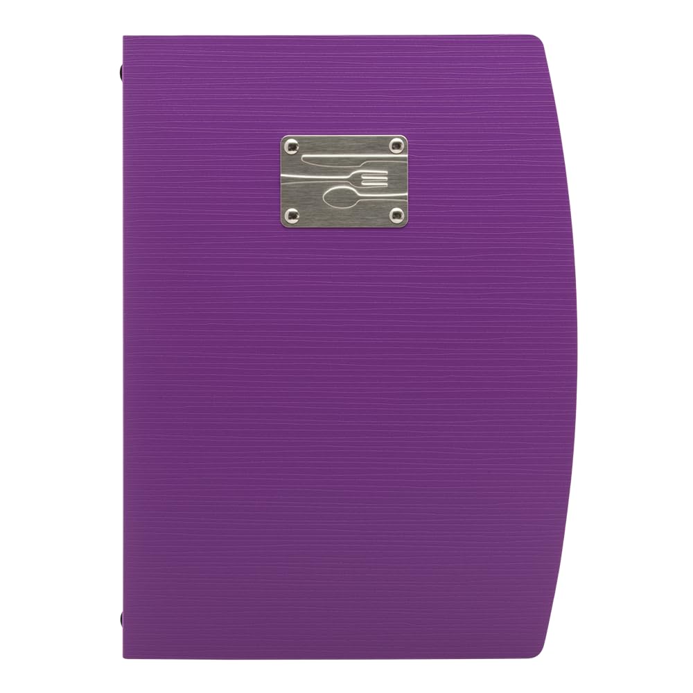 Securit Rio A4 Menu Holder with Fork Design and 1 Double Insert - Purple