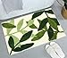 Hi Space Leaf Bath Mat Green Leaves Bathroom Rug Cute Bath Rugs Non-Slip Plush Shaggy Bathroom Mat Boho Soft Fluffy Microfiber Machine Washable Absorbent Doormat 30x20