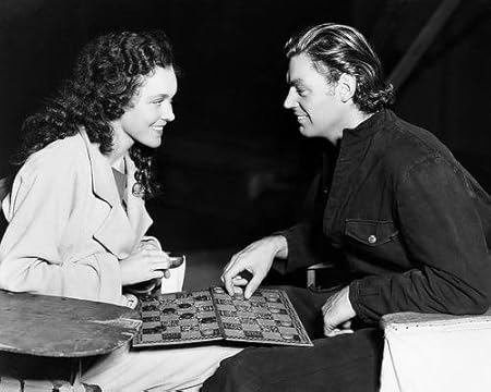 Nostalgia Store Tarzan and His Mate mit Johnny Weissmüller, Maureen O 'Sullivan 10 x 8 Werbe Foto auf Set Spielen Checkers