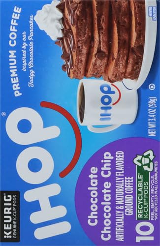IHOP CHOCOLATE CHOCOLATE CHIP FLAVORED KEURIG K-CUP COFFEE PODS, 10 CT BOX