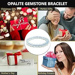 Opalite Gem Semi Precious Beads Bracelet