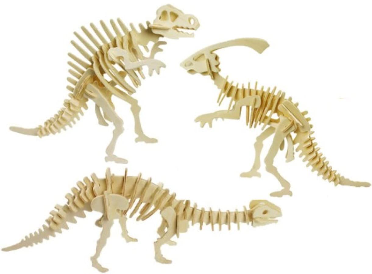 Mua Dinosaur Skeleton Model Toy Wooden Building Kit Set of 3 ...