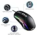 EUKYMR Gaming Mouse Backlit Wired Optical Gaming Mouse Optical Professional High Precision USB Gaming Mice Black