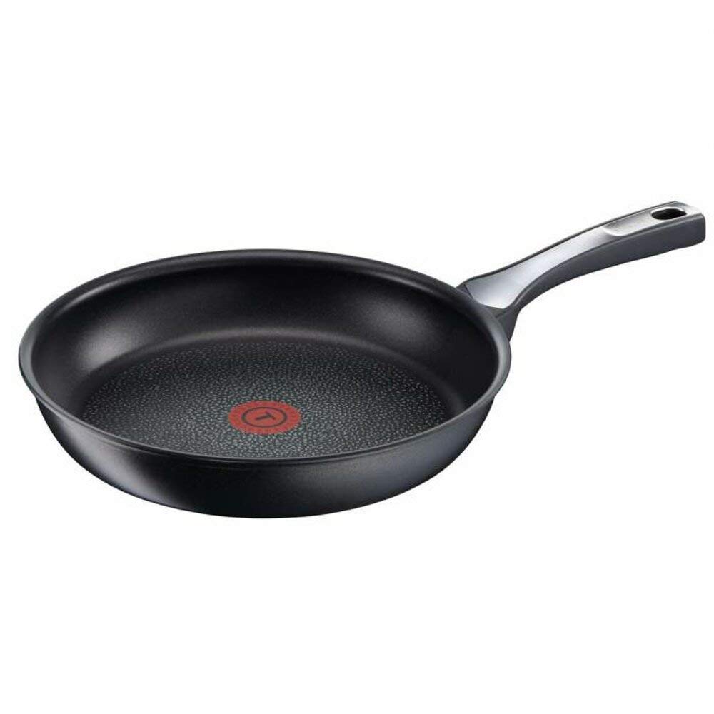 Tefal C6200202 Pan with Titanium Insert, 4.5 mm Induction Base, Thermospot Temperature Indicator, Black, Black, 32 cm