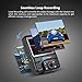 Uber Dual Lens Dash Cam Built-in GPS in Car Dashboard Camera Crosstour 1080P Front and 720P Inside with Parking Monitoring, Infrared Night Vision, Motion Detection, G-Sensor and WDR