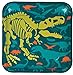 Dinosaur Birthday Party Supplies Pack for 16 people Includes: Large 9 Square Plates, dessert plates, lunch and beverage napkins and paper cups