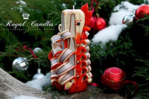 Red rooster - carved candles - small candles - Christmas gift - Symbol of new year - Gift Idea - Cock - red rooster - Christmas cock