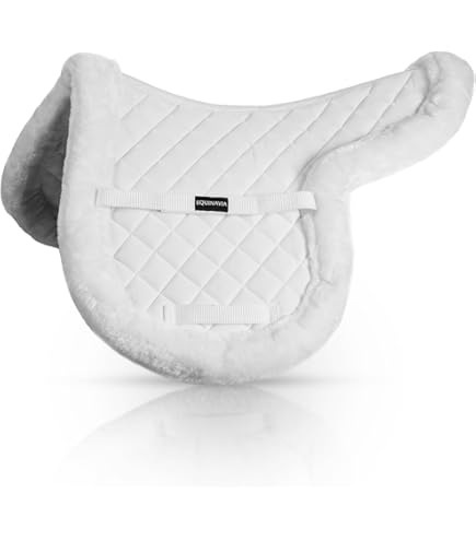 Tapis De Selle Anglais Horze Airflow - Format Close Contact - Blanc - Neuf