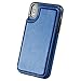 Hoofur Slim Fit Premium Leather Compatible with iPhone Xs Max Wallet Case Card Slots Shockproof Folio Flip Protective Shell Compatible with iPhone Xs Plus (6.5 inch) 2018 (Blue)