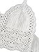 Persun Women White Spaghetti Strap String Lace Crochet Cropped Cami Bralette Top