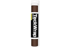 TECKWRAP 001 Vinyl Matte Permanent Adhesive Vinyl for Craft Decal Projects 12" x 10ft, Matte Coffee Brown