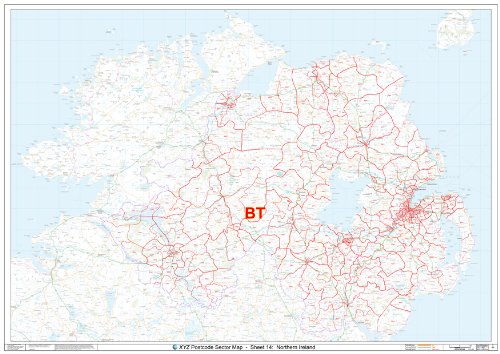 Northern Ireland Sectors (Postcode Sector Map)