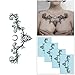 DaLin 4 Sheets Sexy Floral Temporary Tattoos for Women Flowers Collection (Flower Vine)