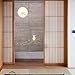 Handmade Japanese Noren Kitchen Door Curtain - Rabbit Looking at The Moon