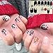 WOKOTO 6 Sheets Adhesive Nail Art Polish Wraps Stickers Tips With 1Pcs Nail File Christmas Halloween Manicure Decal Kits