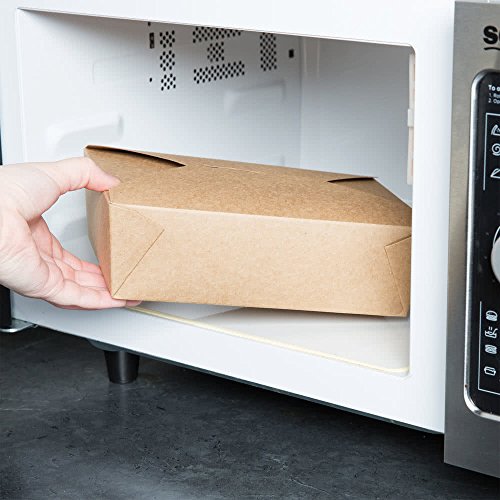 3 Disposable+Containers+Microwaveble+Folding+Natural