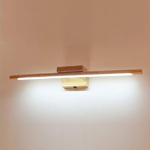 alppq led tocador cuarto de bano aplique de pared lampara de pared nordica espejo de madera maciza faros con interruptor proteccion ambiental lampara