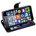 Lumia 640 Case, LK Lumia 640 Wallet Case, Luxury PU Leather Case Flip Cover Built-in Card Slots & Stand For Microsoft Lumia 640, BLACK