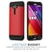 MoKo ASUS Zenfone 2 Laser Case - [Scratch Resistant] Armor Series Dual Layer Protection - Bumper Cover for ASUS Zenfone 2 Laser (ZE550KL / ZE551KL) 5.5 Inch Smartphone 2015 Release, RED