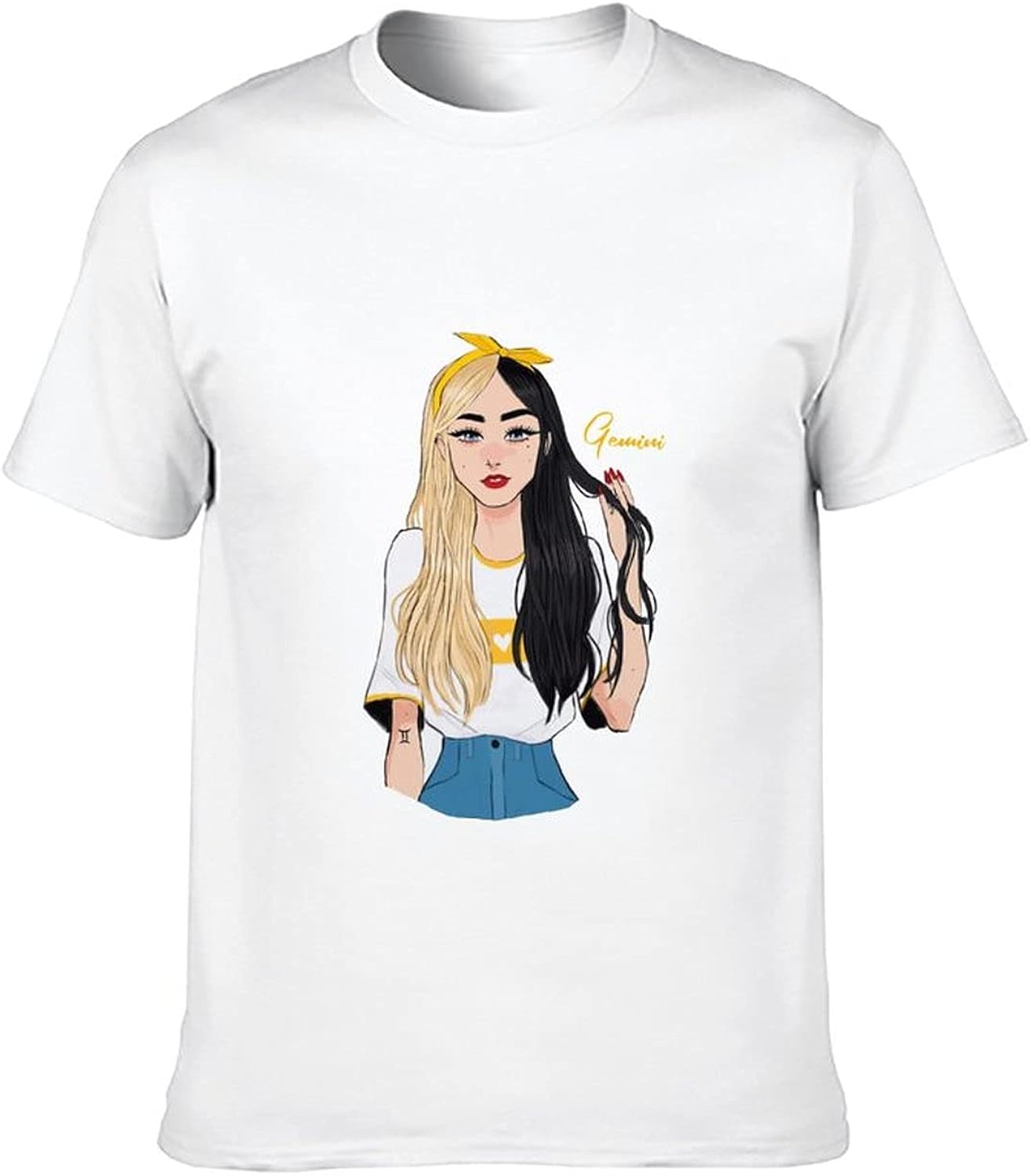 Gemini T Shirt Constellation Short Sleeve Summer Casual Fashion Women 