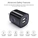 Charger Plug, Charging Block, AndHot 2.1A Dual Port USB Wall Charger Adaptive AC/DC Power Adapter with 2-Pack 6ft Micro USB Cable Android Charger Fast Charger Nylon Cord Replacement for Samsung S7 S6
