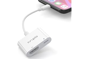 [Apple MFi Certified] Lightning to HDMI Adapter for Apple, Digital AV Adapter 1080P HD with Charging Port, Sync Screen Photo 